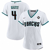Women's Arizona Diamondbacks #4 Ketel Marte White 2023 World Series Stitched Jersey(Run Small) Dzhi,baseball caps,new era cap wholesale,wholesale hats